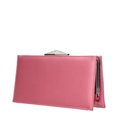 Jimmy Choo Satin Clutch Women's Bags In Pink