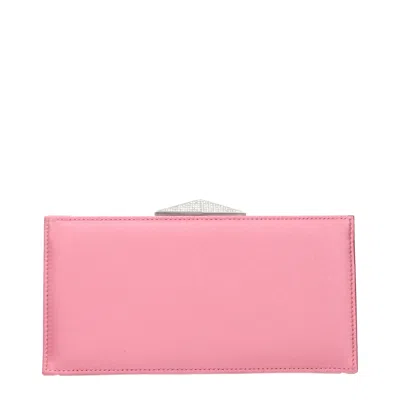 Jimmy Choo Satin Clutch Women's Bags In Pink
