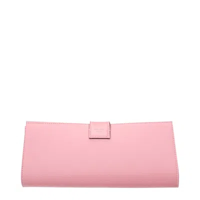 Jimmy Choo Pink Satin Clutch Women's Bag In Pink