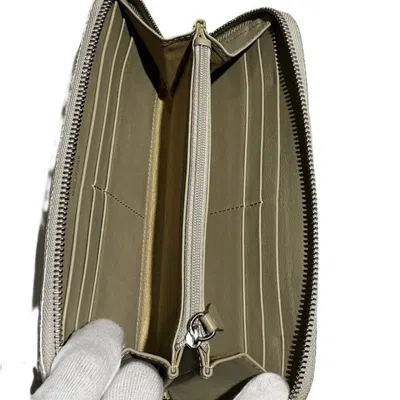 Pre-owned Jimmy Choo Silver Leather Long Wallet (bi-fold) ()