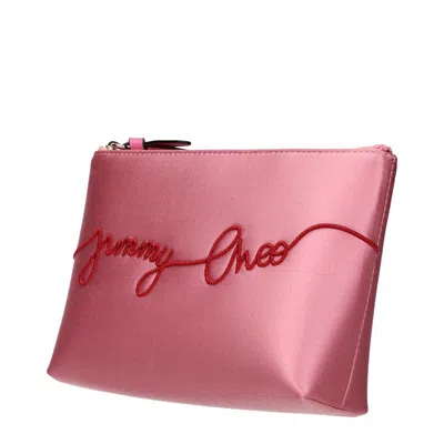 Jimmy Choo Satin Clutch Women's Bags In Pink