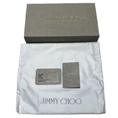 Pre-owned Jimmy Choo Silver Leather Long Wallet (bi-fold) ()