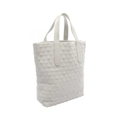 Pre-owned Jimmy Choo White Leather Tote Bag ()