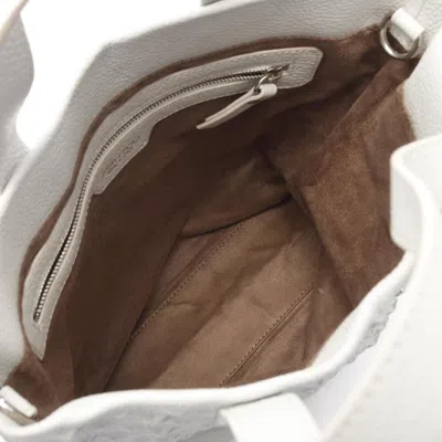 Pre-owned Jimmy Choo White Leather Tote Bag ()