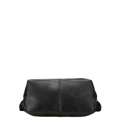 Pre-owned Lecien Black Cotton Leather Tote Bag ()