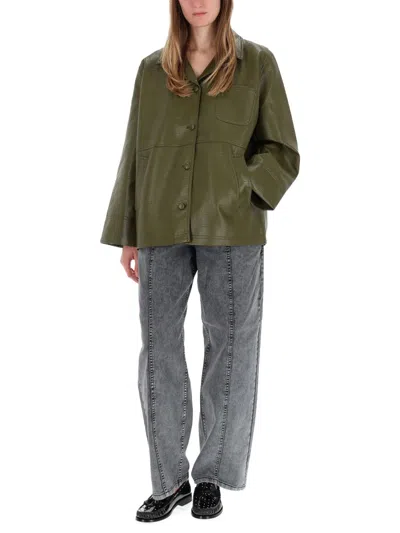 Baum Und Pferdgarten Single-breasted Casual Jacket In Green