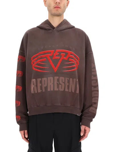 Represent Reversible Living Legacy Tour Sweatshirt In Black In Brown