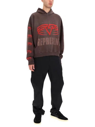 Represent Reversible Living Legacy Tour Sweatshirt In Black In Brown