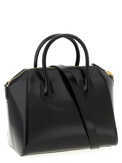 Givenchy Antigona Mini Top Handle Bag In Grained Leather In Black