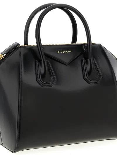 Givenchy Antigona Mini Top Handle Bag In Grained Leather In Black