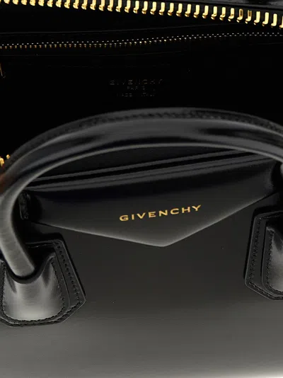 Givenchy Antigona Mini Top Handle Bag In Grained Leather In Black