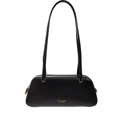 Kate Spade New York Grace Fine Grain Leather Shoulder Bag In Black