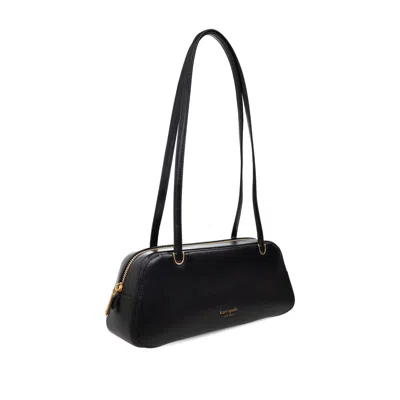 Kate Spade New York Grace Fine Grain Leather Shoulder Bag In Black