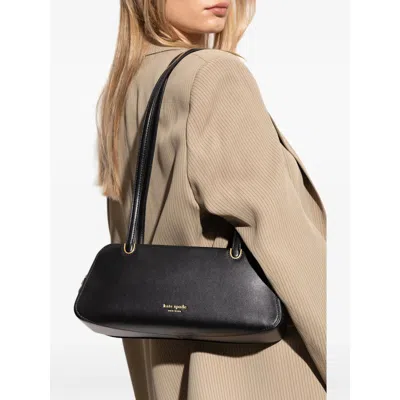 Kate Spade New York Grace Fine Grain Leather Shoulder Bag In Black