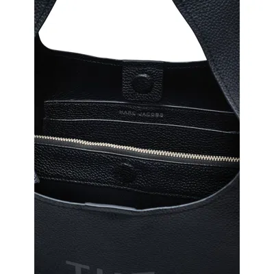 Marc Jacobs Soft Textured Leather Slouchy Bag With Rounded Handle In Black