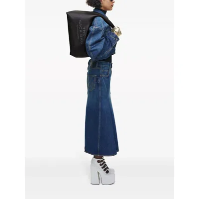 Marc Jacobs Soft Textured Leather Slouchy Bag With Rounded Handle In Black