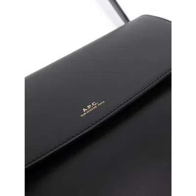 Apc A.p.c. Structured Mini Shoulder Bag With Adjustable Strap In Black