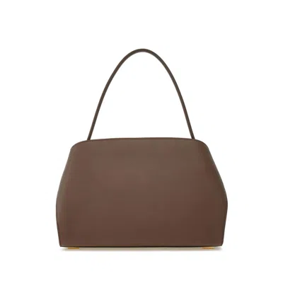 Ferragamo Bolso Shoulder Marron Interior Rojo In Burgundy