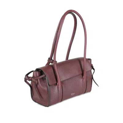 Mulberry Leather Tote Bags In Burgundy