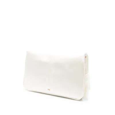Anya Hindmarch Bow Clutch Bag In White