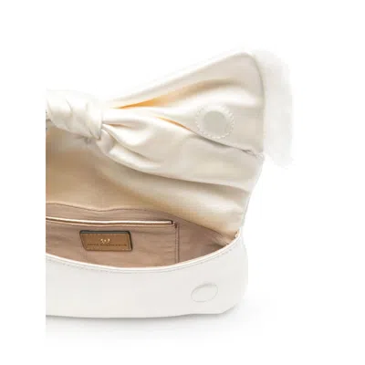 Anya Hindmarch Bow Clutch Bag In White