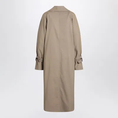 Totême Beige Cotton Blend Double-breasted Trench Coat In Brown