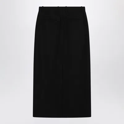Totême Black Wool Blend Skirt In Black