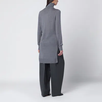 Totême Grey Turtleneck With Double Sleeves In Gray