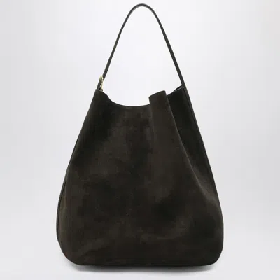 Totême Espresso-coloured Suede Tote Bag In Brown