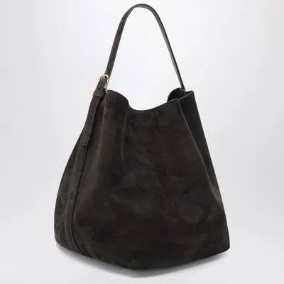 Totême Espresso-coloured Suede Tote Bag In Brown