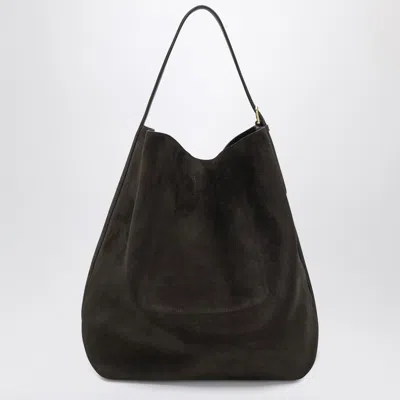 Totême Espresso-coloured Suede Tote Bag In Brown
