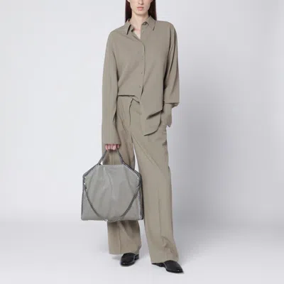 Stella Mccartney Light Grey Falabella Fold Over Tote Bag Women In Gray