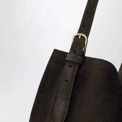 Totême Espresso-coloured Suede Tote Bag In Brown
