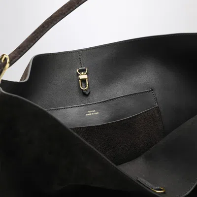 Totême Espresso-coloured Suede Tote Bag In Brown