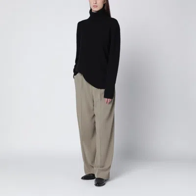 Totême Black Cashmere Turtleneck In Black