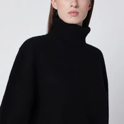 Totême Black Cashmere Turtleneck In Black