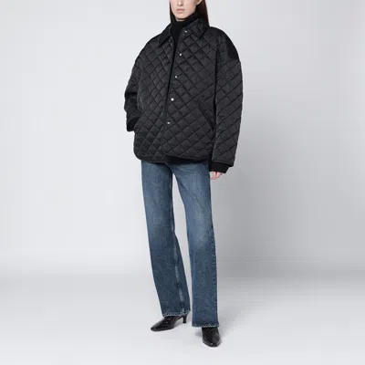 Totême Quilted Jacket Collared Neck Long Sleeves In Black