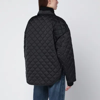 Totême Quilted Jacket Collared Neck Long Sleeves In Black