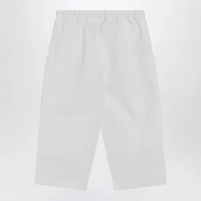 Teddy & Minou Milky White Cotton Trousers In White
