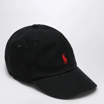 Polo Ralph Lauren Black Baseball Cap With Logo In Black
