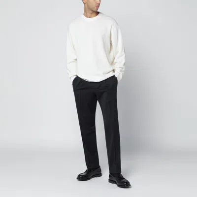 Santaniello Blue Wool Blend Trousers In Blue