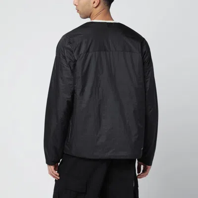 Purple Mountain Observatory Black Nylon Zip-up Jacket In Black