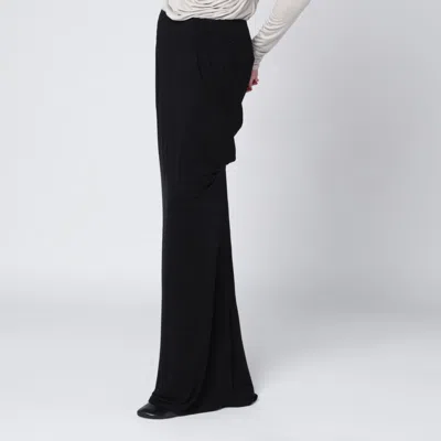 Entire Studios Long Black Draped Skirt In Black