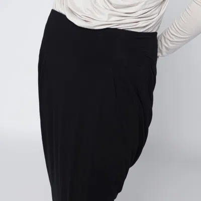 Entire Studios Long Black Draped Skirt In Black