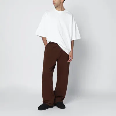 Entire Studios Dark Brown Cotton Joggers In Brown