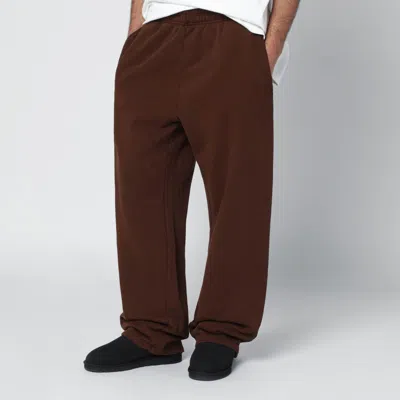 Entire Studios Dark Brown Cotton Joggers In Brown