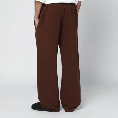 Entire Studios Dark Brown Cotton Joggers In Brown