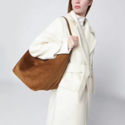 Totême Light Brown Suede Tote Bag In Brown