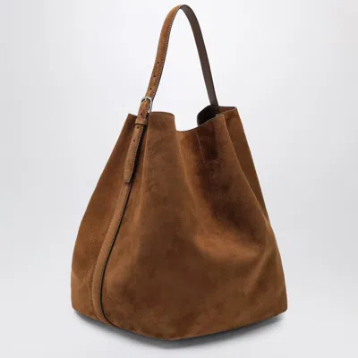 Totême Light Brown Suede Tote Bag In Brown