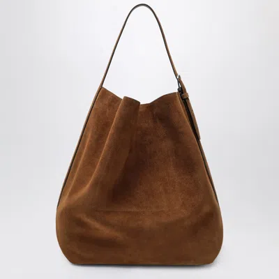Totême Light Brown Suede Tote Bag In Brown